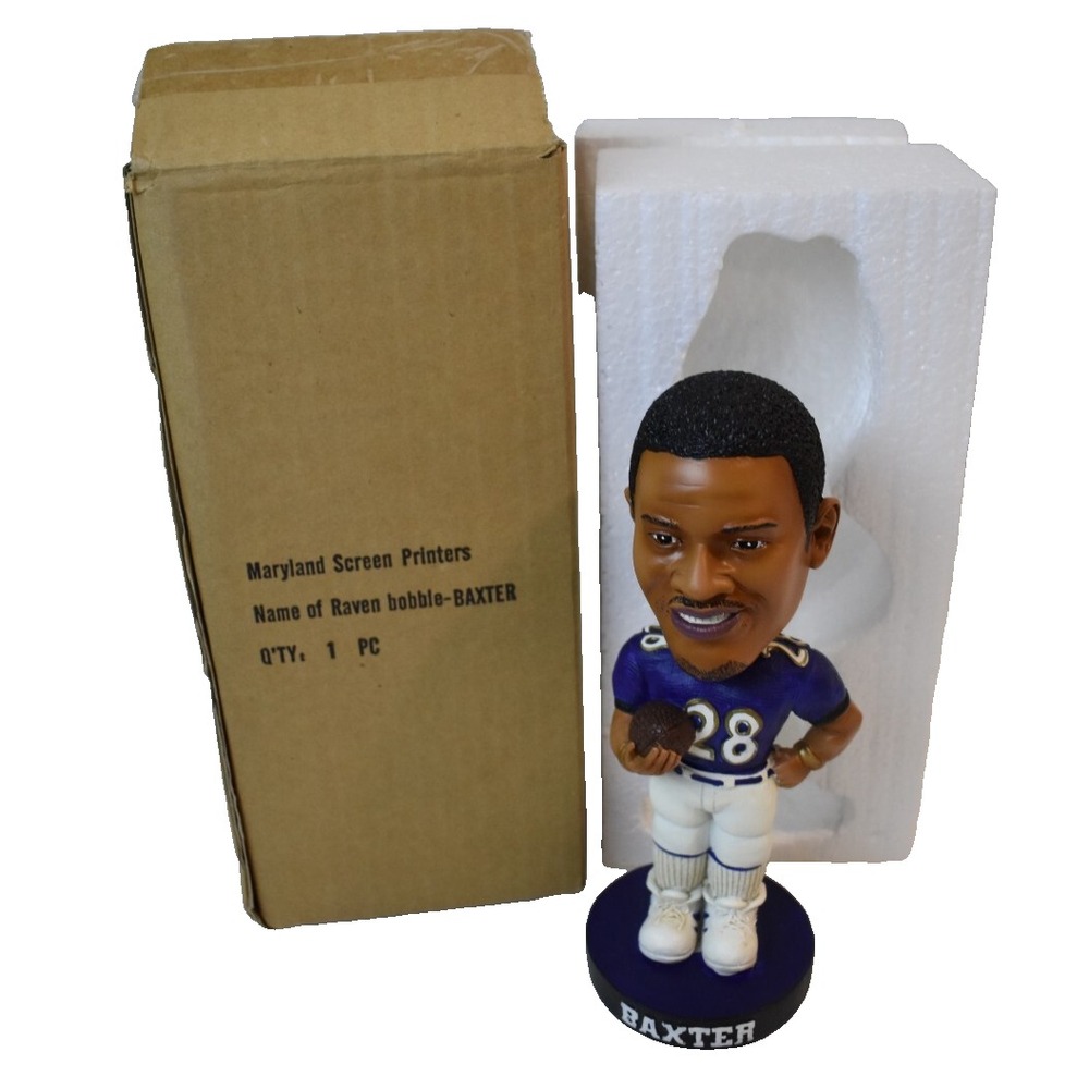 Baltimore Raven's #28 Gary Baxter Bobblehead NFL Citgo Cornerback NIB